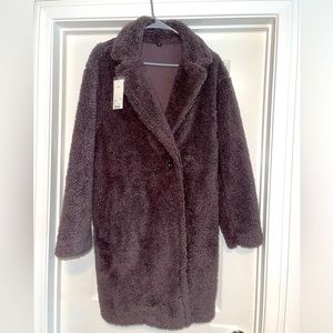 UNIQLO Women’s Long Fleece Coat Dark Taupe *NWT*
